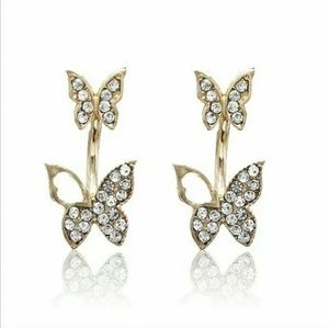 Beautiful fashion butterfly post earrings.